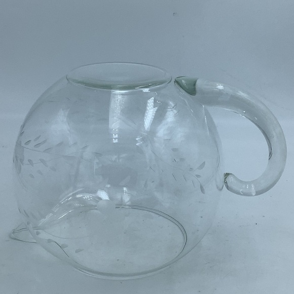 Etched Glass Ball Pitcher - Picture 5 of 7